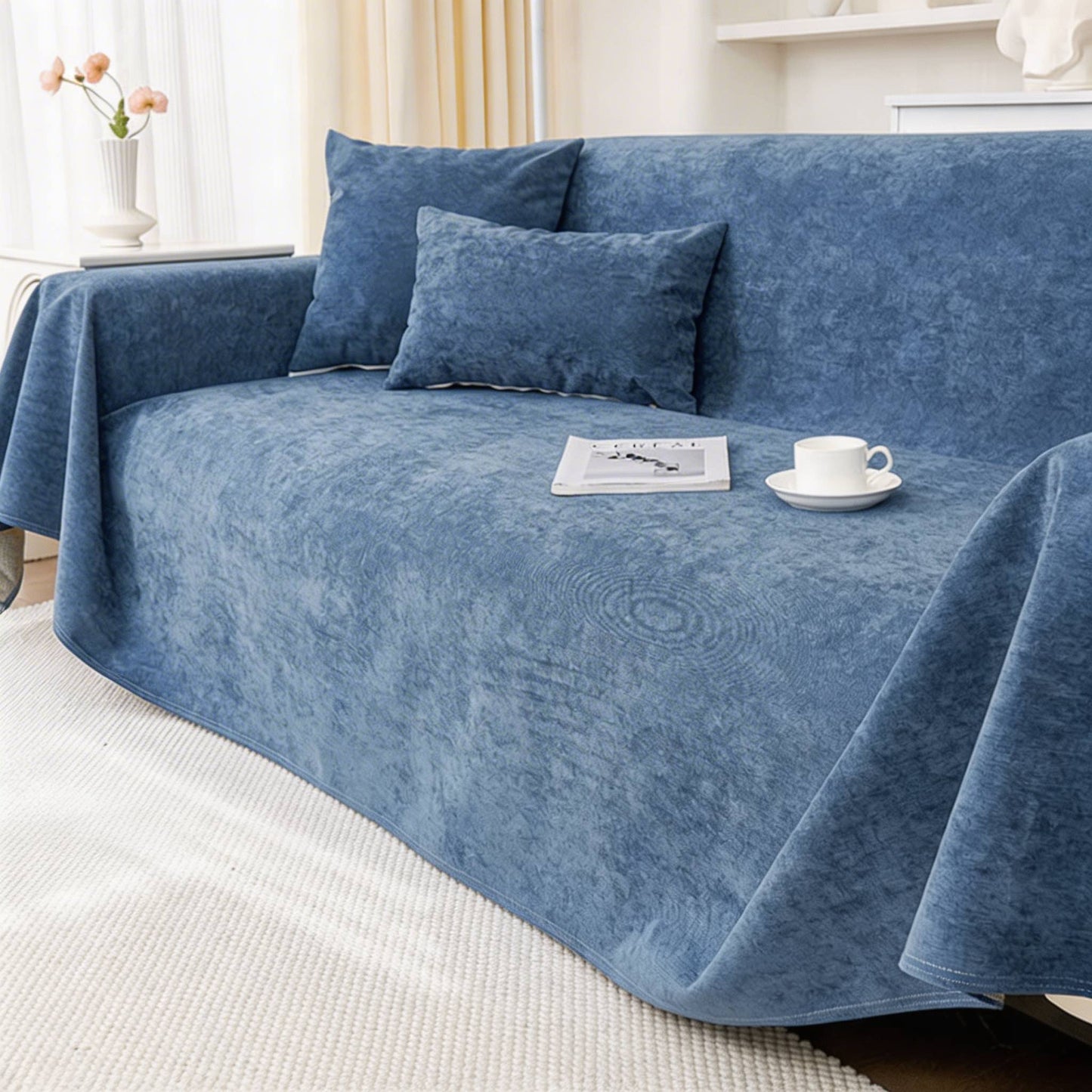 Waterproof Dog Couch Cover Scratch-Resistant Soft Polyester Settee Cover for Dogs