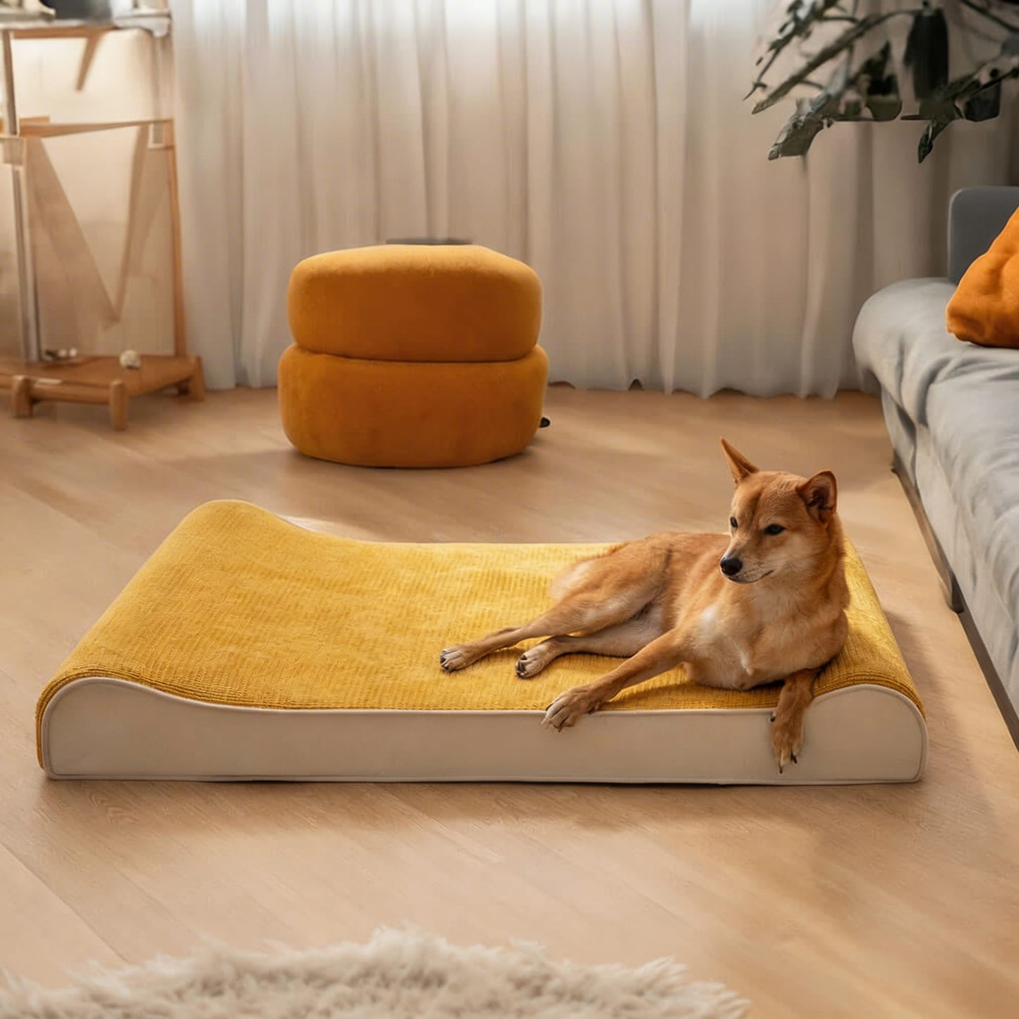 Orthopedic Large Dog Bed with Waterproof Cover and Non-Slip Base
