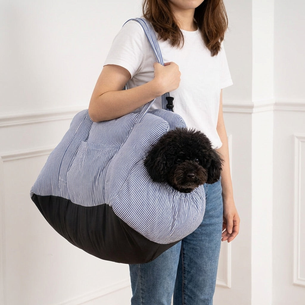 Large Dog Car Seat Bed Portable Booster with Safety Harness for Travel