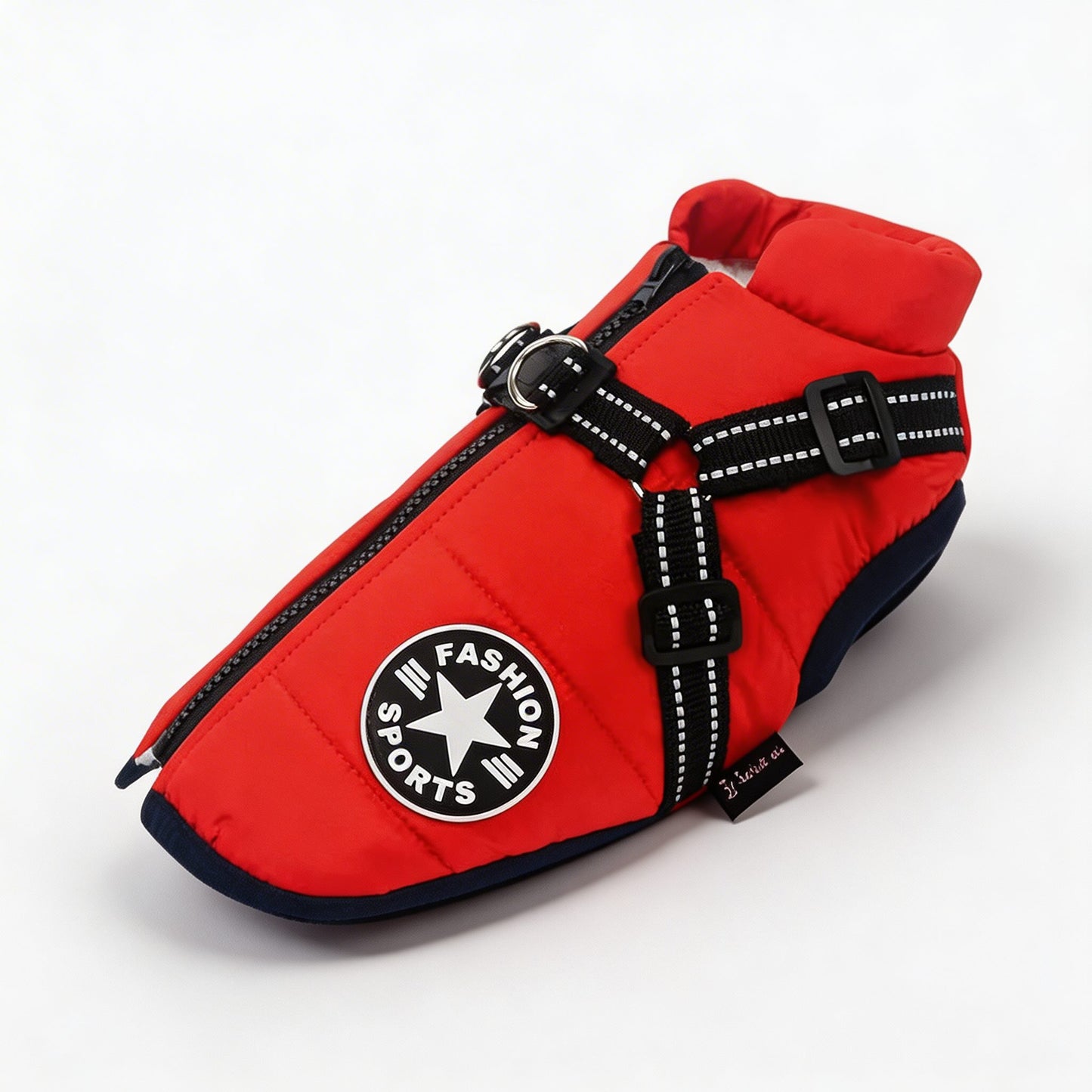 Waterproof Dog Jacket with Built-in Harness, Warm Dog Coat for Active Dogs, Adjustable Fit