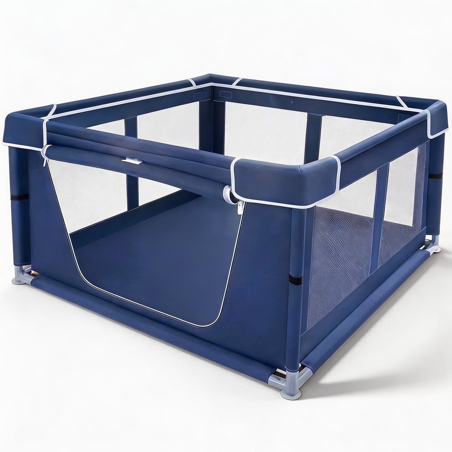 Puppy Playpen 106cm x 106cm Portable High-Strength Mesh and Fabric Enclosure for Small Dogs