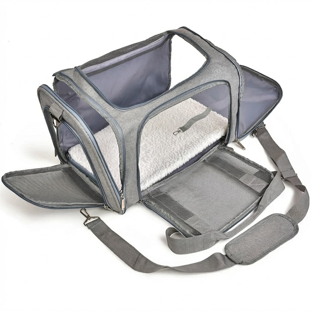 Airline Approved Soft-Sided Dog Carrier Backpack with Waterproof Polyester and Claw-Defense Mesh