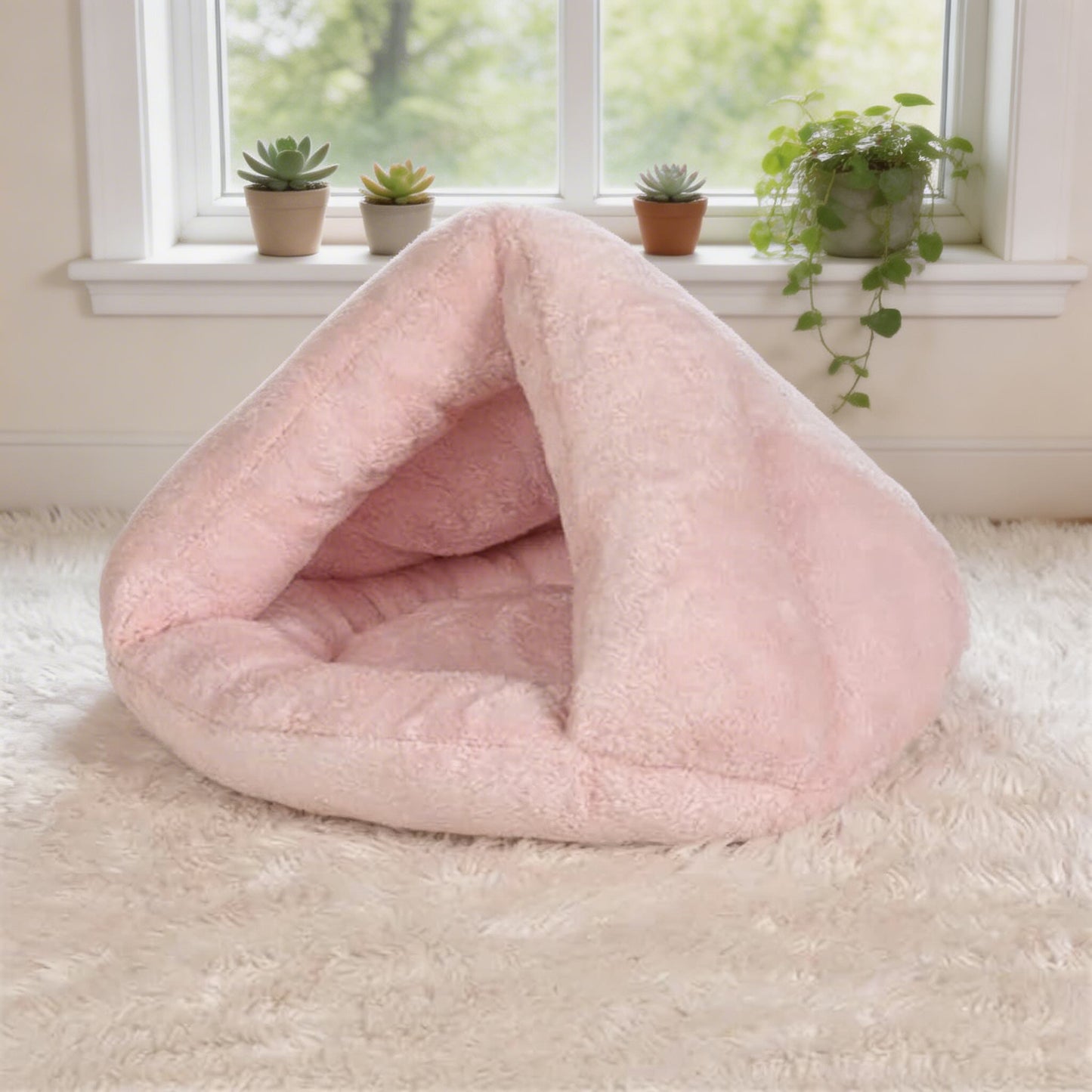 Ultra-Soft Polar Fleece Dog Bed Cave for Small Dogs and Puppies