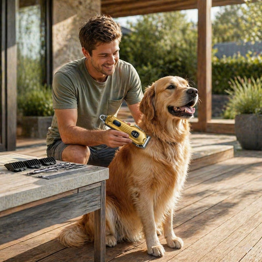Dog Grooming Kit - Professional Pet Groomer Kit with Clippers, Scissors & Adjustable Combs