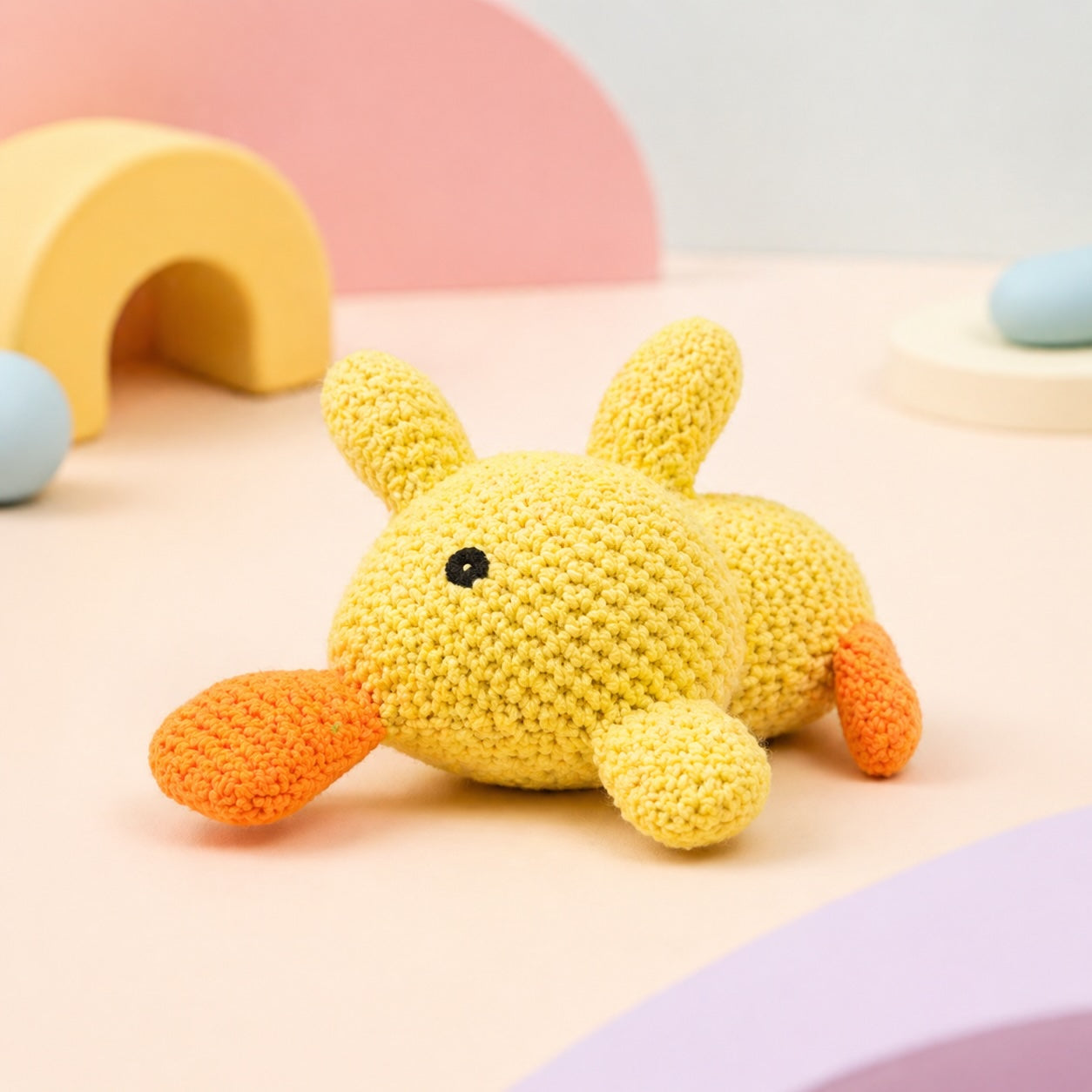 Calming Duck Squeaky Plush Toy for Anxious Dogs