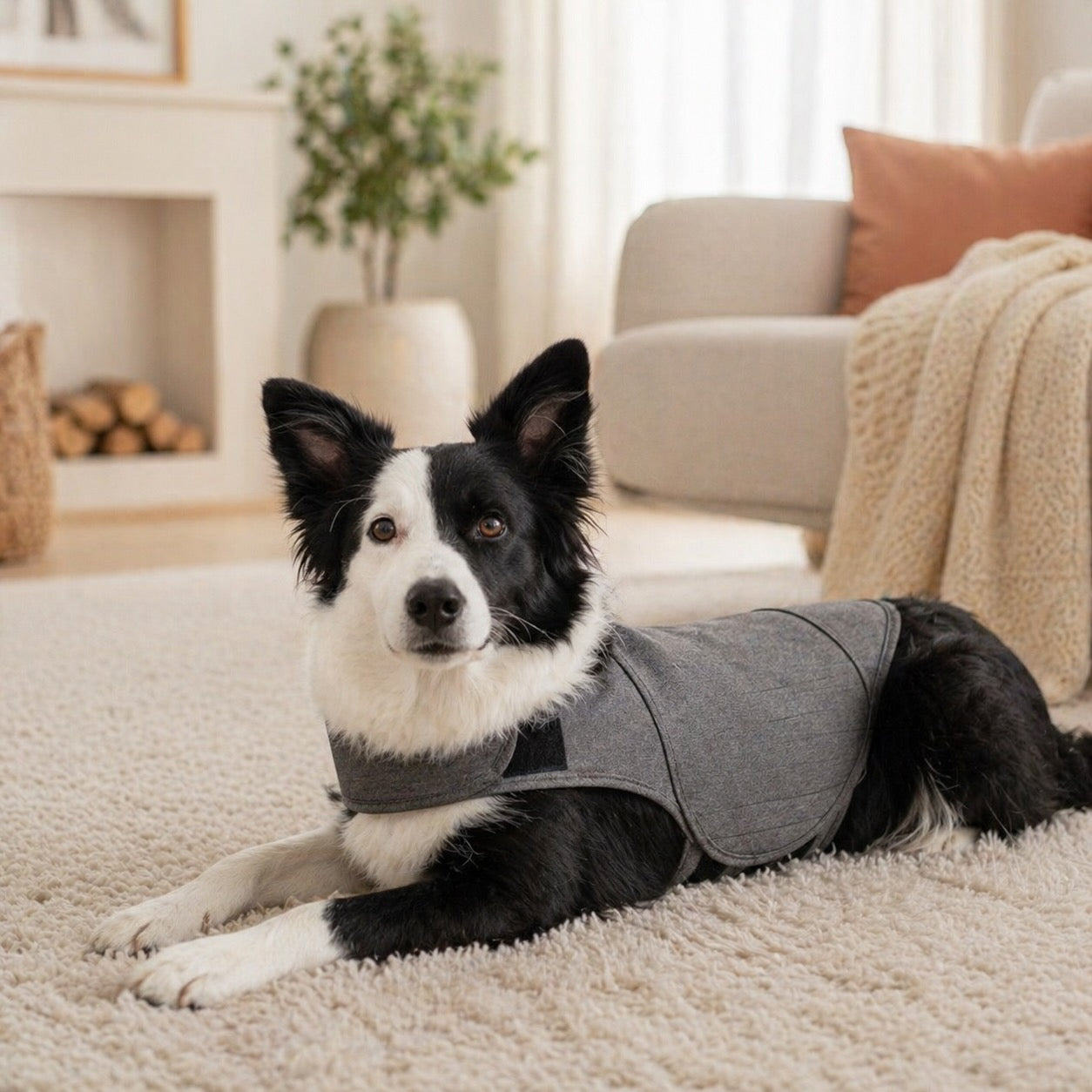 Dog Vest Thunder Jacket for Dogs, Calming Anxiety Relief Shirt, Soft Fabric, Small Medium Large