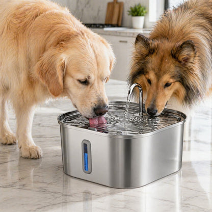 Automatic Stainless Steel Pet Water Fountain with Motion Sensor and 7L Capacity for Cats and Dogs