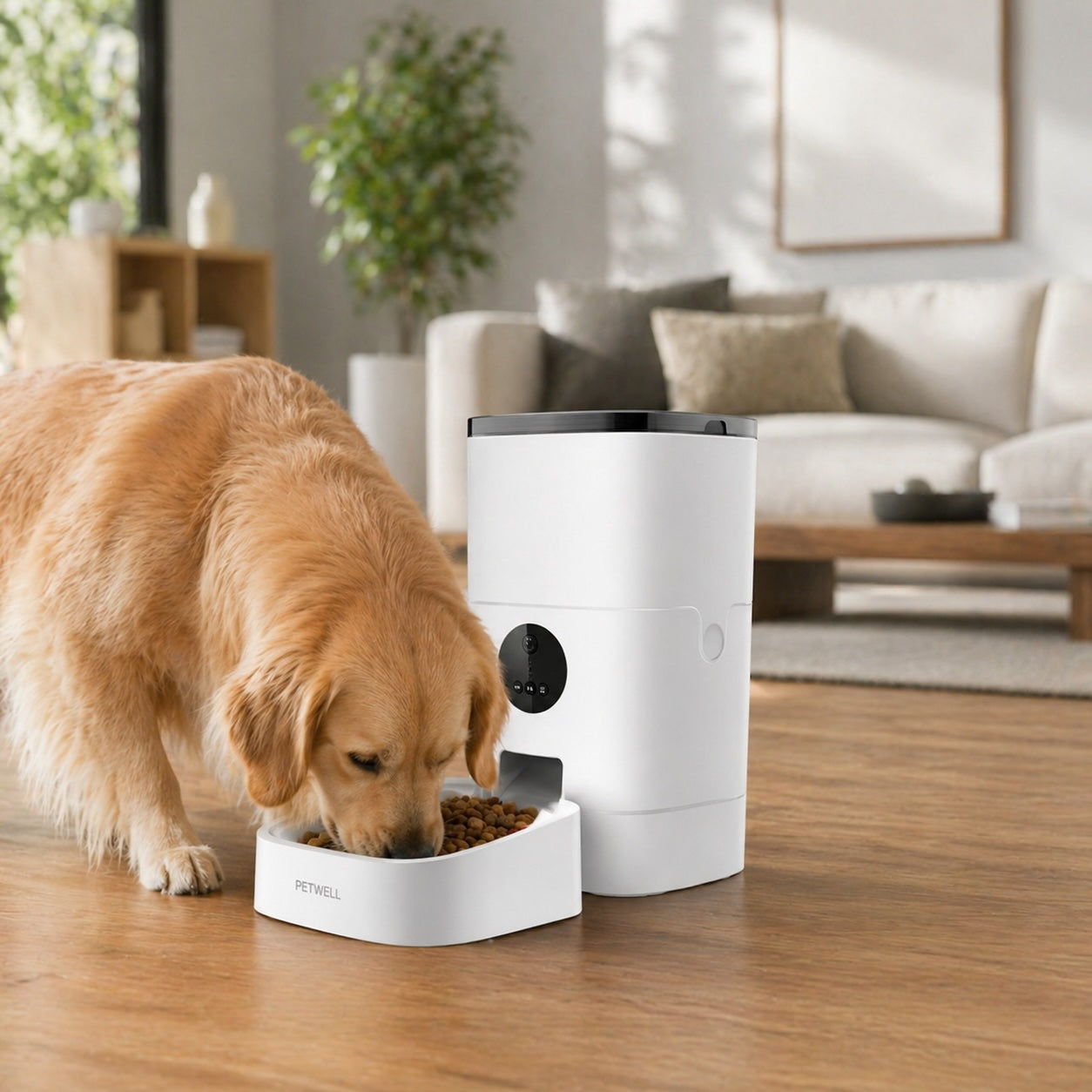 Automatic Pet Feeder with WiFi Control 6L Capacity Food Grade ABS for Cats and Dogs