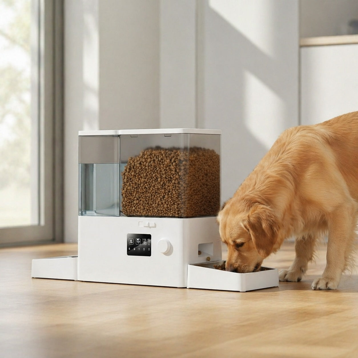 Automatic Pet Feeder and Water Fountain with WiFi Connectivity and 5L Food Capacity