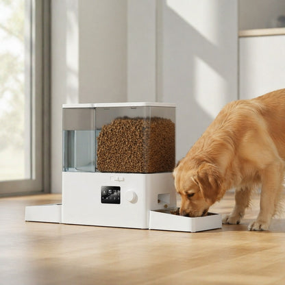 Automatic Pet Feeder and Water Fountain with WiFi Connectivity and 5L Food Capacity