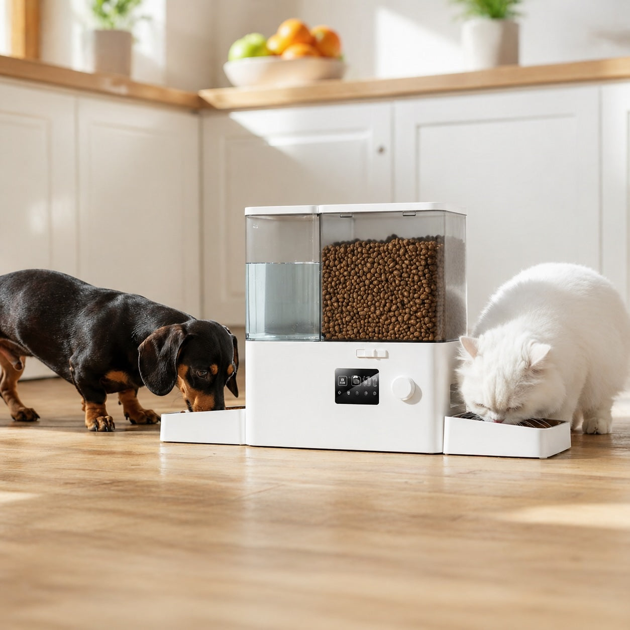 Automatic Pet Feeder and Water Fountain with WiFi Connectivity and 5L Food Capacity