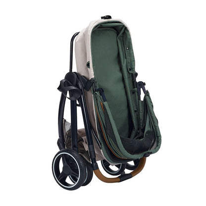 Luxury Dog Stroller Folding Canine Pram for Pets Up to 30kg - Soft Sage 1