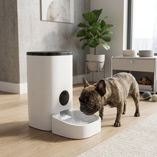 Automatic Pet Feeder with WiFi Control 6L Capacity Food Grade ABS for Cats and Dogs