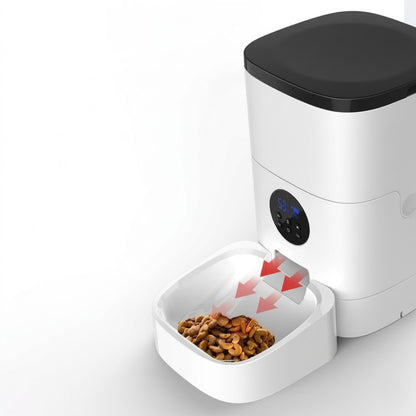 Automatic Pet Feeder with WiFi Control 6L Capacity Food Grade ABS for Cats and Dogs