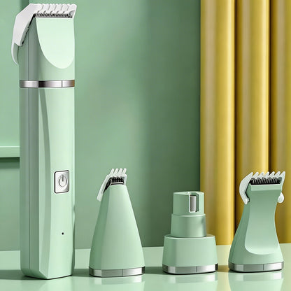 Dog Hair Trimmer 4-in-1 Grooming Kit with Clipper, Shaver & Nail Grinder