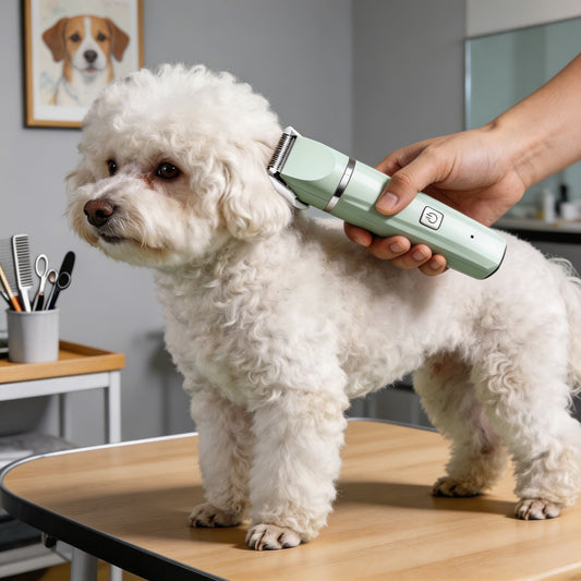 Dog Hair Trimmer 4-in-1 Grooming Kit with Clipper, Shaver & Nail Grinder