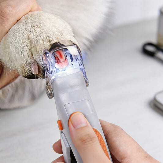 Dog Nail Clipper with LED Light, Safe Nail Trimmer for Dogs, Ergonomic Design