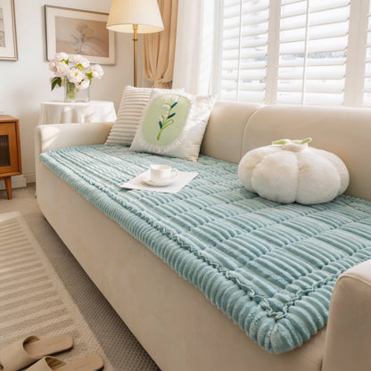 Non-Slip Flannel Dog Mat Couch Cover Soft Breathable Pet Bed