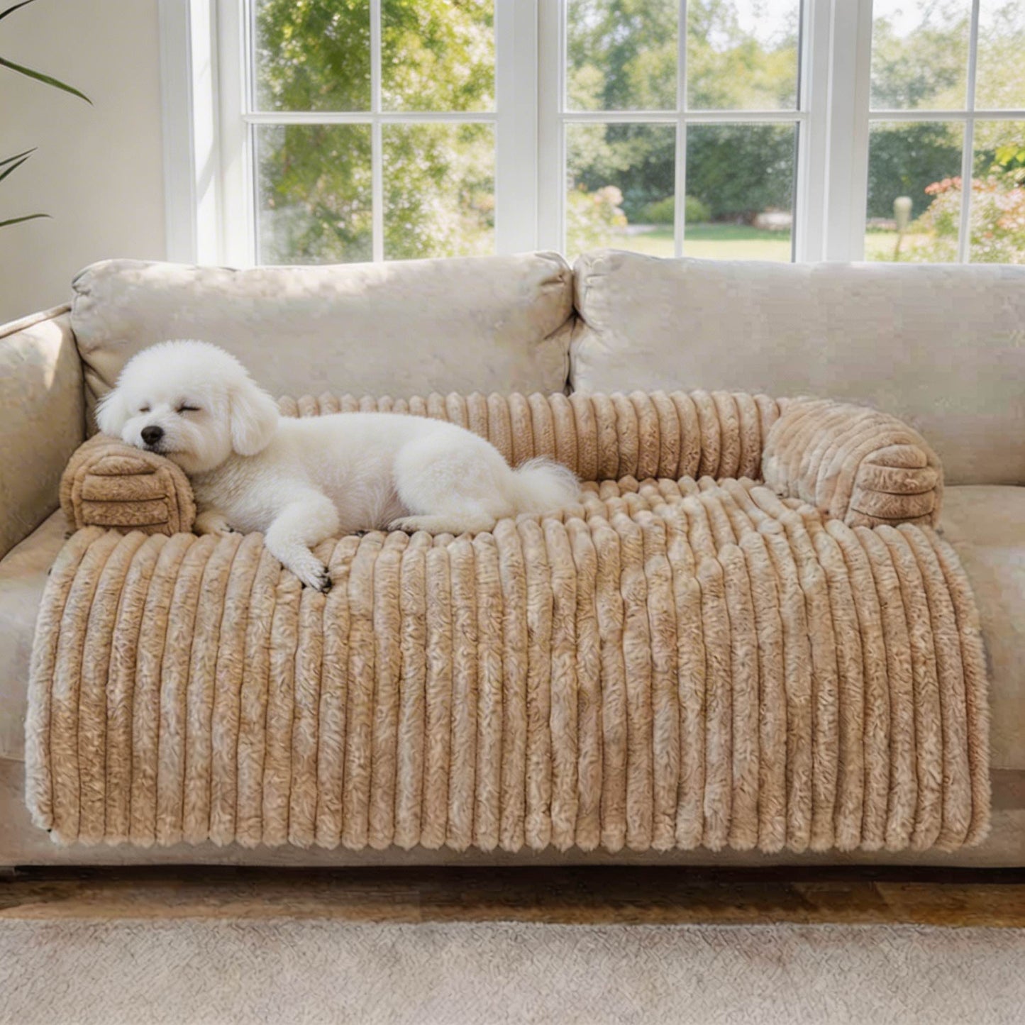 Dog Couch Cover Mat Non-Slip Waterproof Plush Furniture Protector for Pets