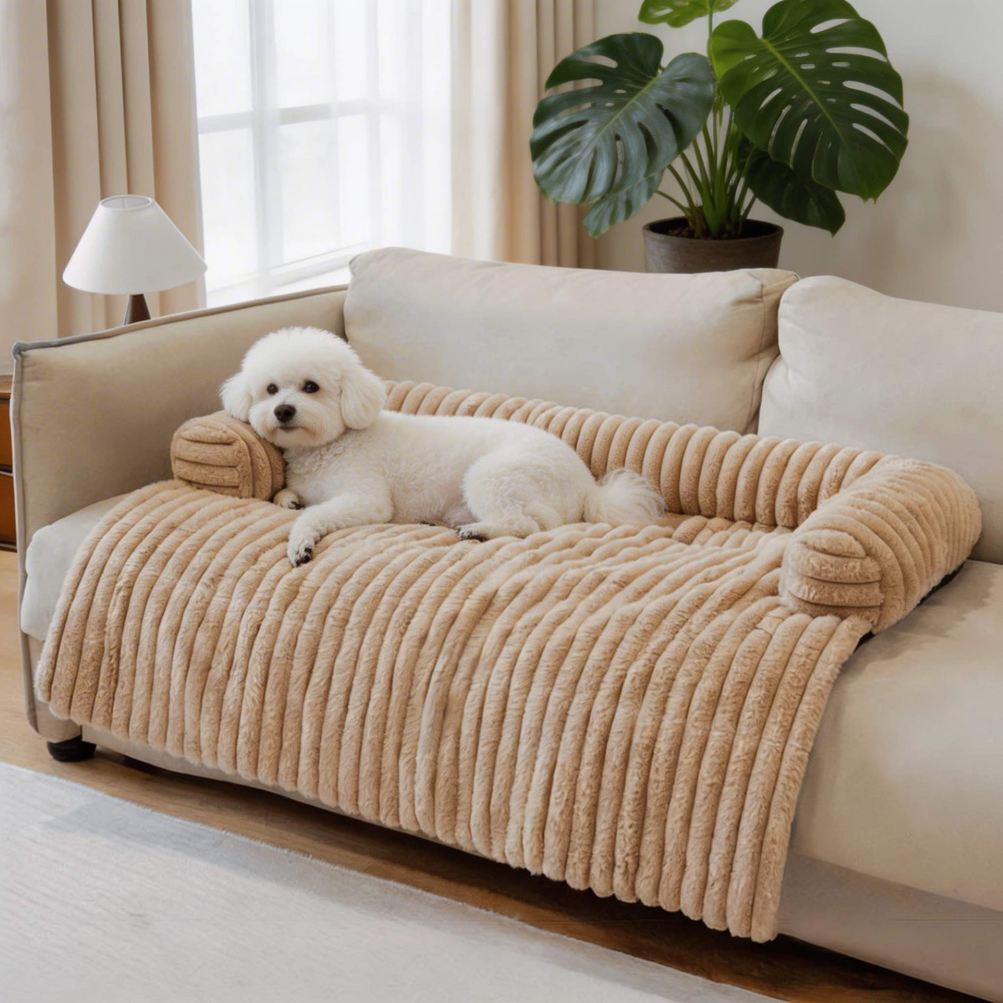 Dog Couch Cover Mat Non-Slip Waterproof Plush Furniture Protector for Pets