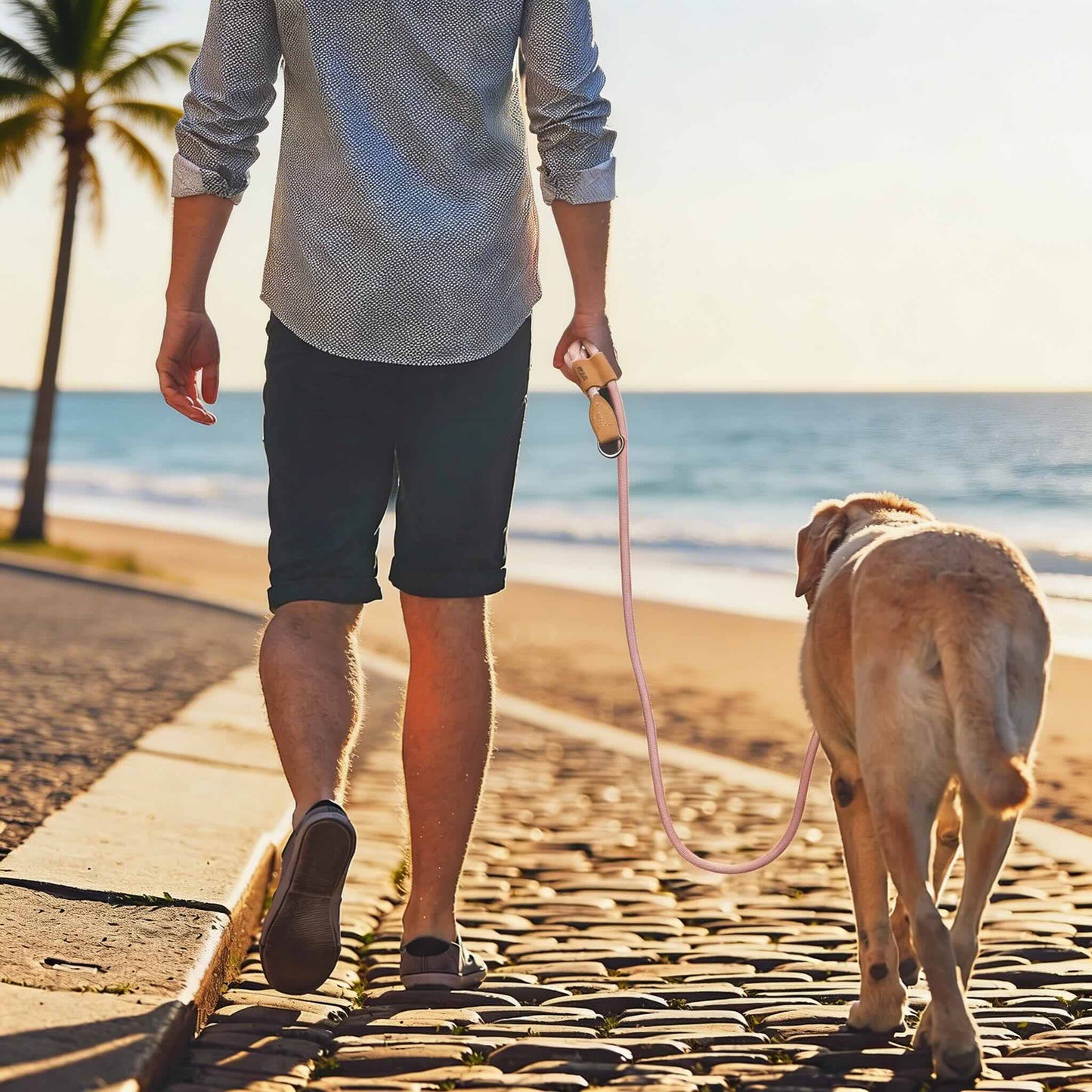 Adjustable Hands-Free Dog Lead with Waist Belt for Jogging and Hiking