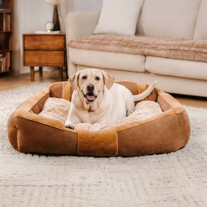 Large Orthopedic Dog Bed with Removable Cushion, Cozy Calming Sofa Design