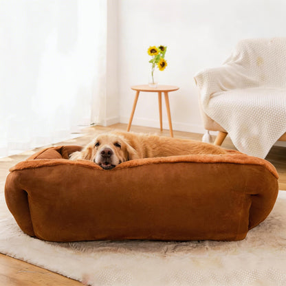 Large Orthopedic Dog Bed with Removable Cushion, Cozy Calming Sofa Design