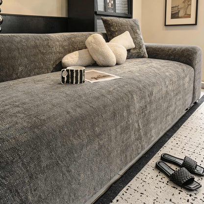 Dog Sofa Cover Scratch-Resistant Herringbone Slipcover for Full Protection