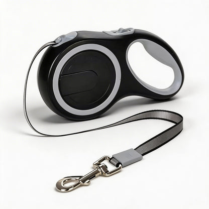 Retractable Dog Leash 8M Heavy-Duty Nylon Tangle-Free Ergonomic Handle One-Touch Lock
