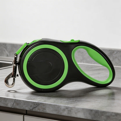 Retractable Dog Leash 8M Heavy-Duty Nylon Tangle-Free Ergonomic Handle One-Touch Lock