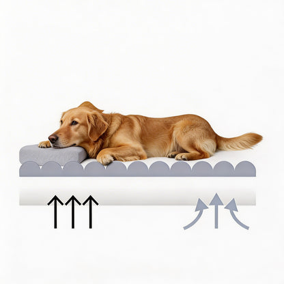 Orthopedic Large Dog Bed with Soft Teddy Fleece and Bolster Support
