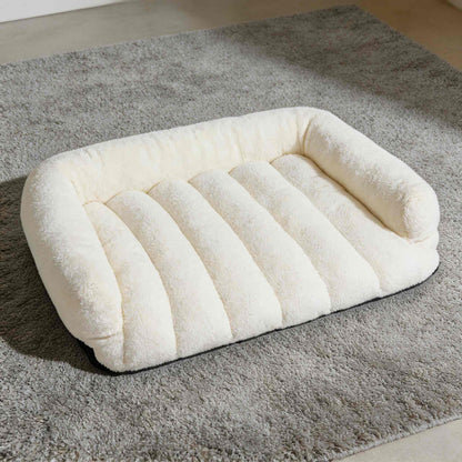 Orthopedic Large Dog Bed with Soft Teddy Fleece and Bolster Support