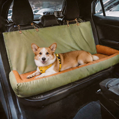 Dog Car Seat Cover Waterproof Anti-Slip Large Rear Seat Protector for Pets