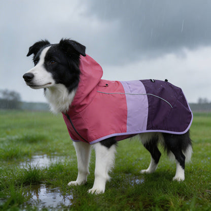 Dog Raincoat Lightweight Waterproof Adjustable Neck Rain Gear for All Breeds