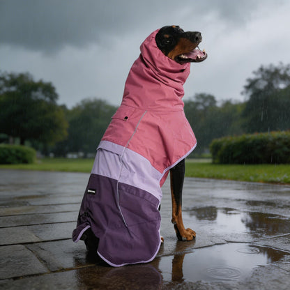 Dog Raincoat Lightweight Waterproof Adjustable Neck Rain Gear for All Breeds