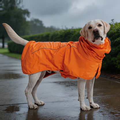Dog Raincoat Lightweight Waterproof Adjustable Neck Rain Gear for All Breeds