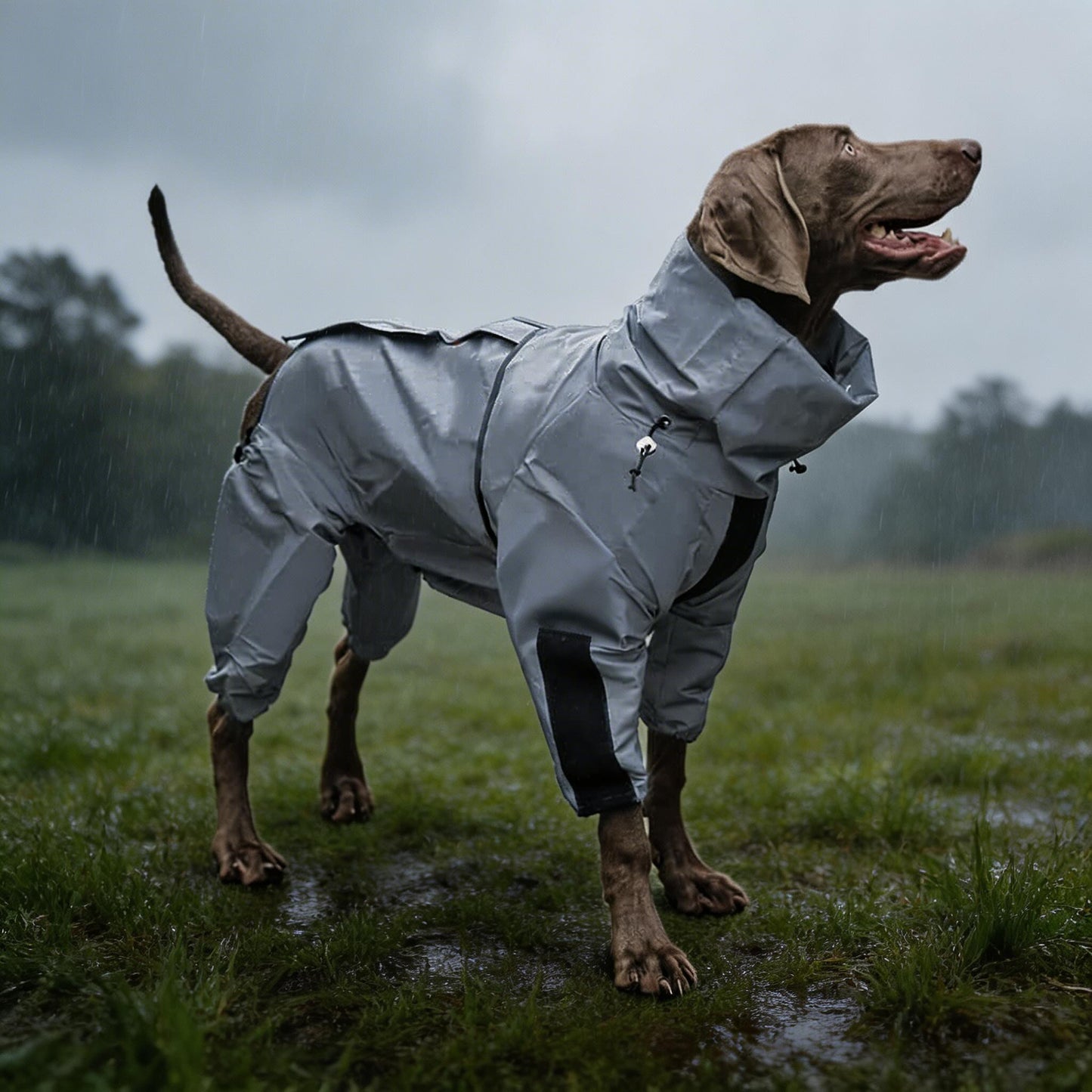 Dog Raincoat Waterproof Reflective Adjustable All-Weather Rain Gear for Dogs