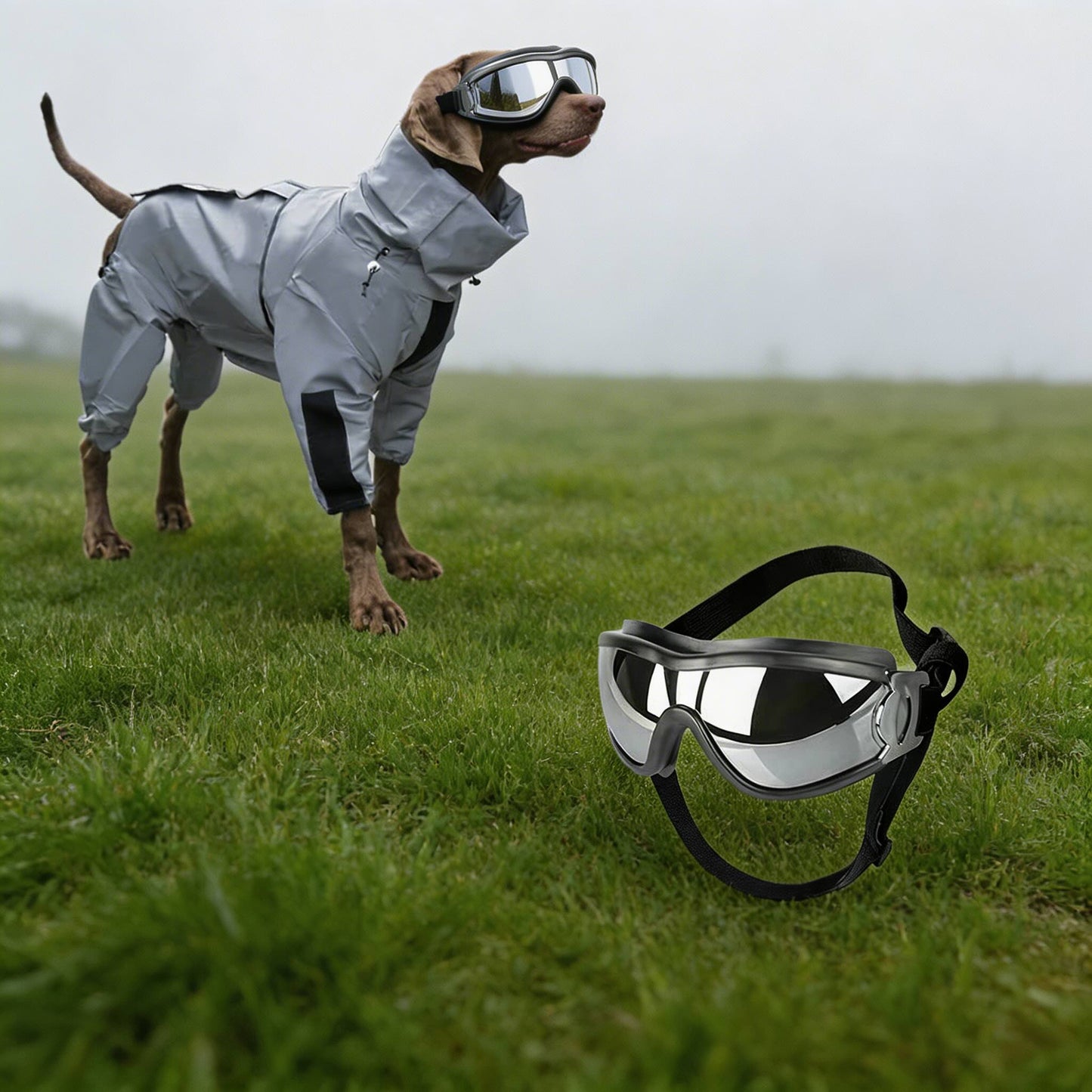 Dog Raincoat Waterproof Reflective Adjustable All-Weather Rain Gear for Dogs