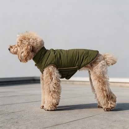 Dog Jacket Reversible Windproof Water Repellent Fleece Vest for Winter