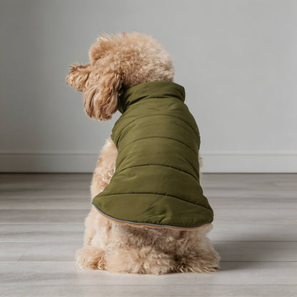 Dog Jacket Reversible Windproof Water Repellent Fleece Vest for Winter