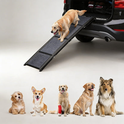 Heavy Duty Foldable Dog Ramp for Car - Portable Pet Access 160cm Anti-Slip