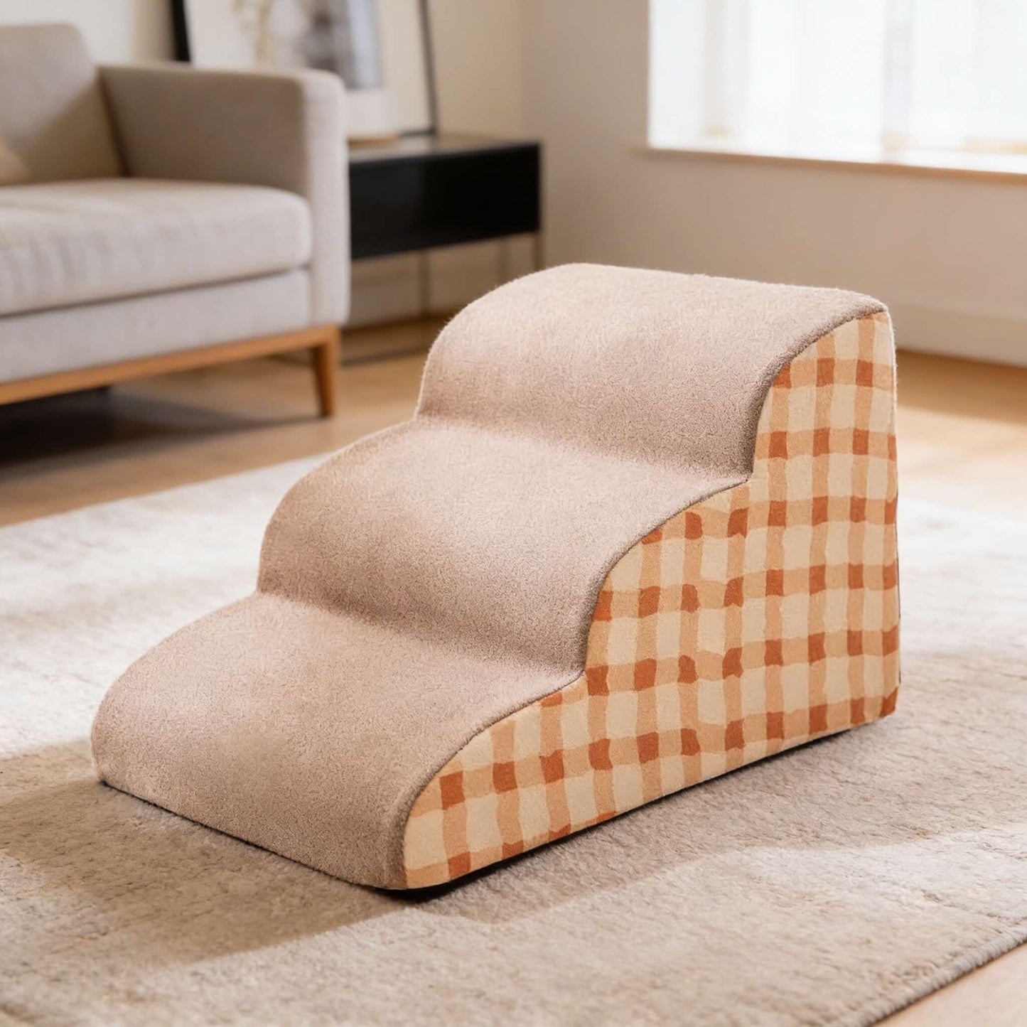 Dog Stairs for Bed - Removable Foam Dog Steps for Small Dogs & Seniors