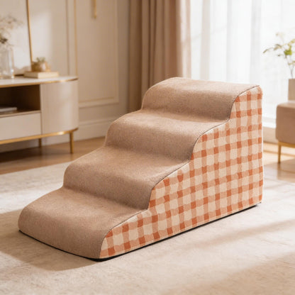 Dog Stairs for Bed - Removable Foam Dog Steps for Small Dogs & Seniors