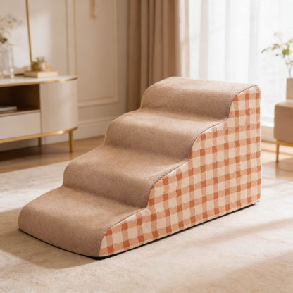 Dog Stairs for Bed - Removable Foam Dog Steps for Small Dogs & Seniors