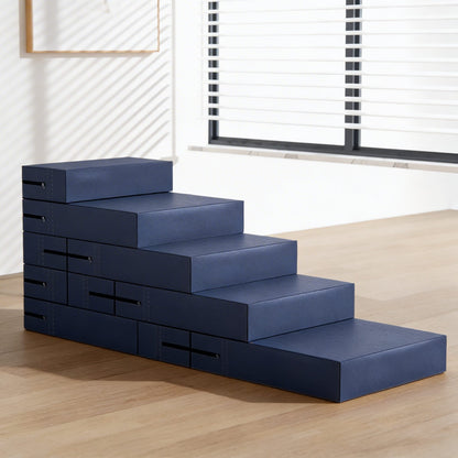 Dog Stairs for Bed Waterproof PU Leather Adjustable Pet Steps Multi-Level