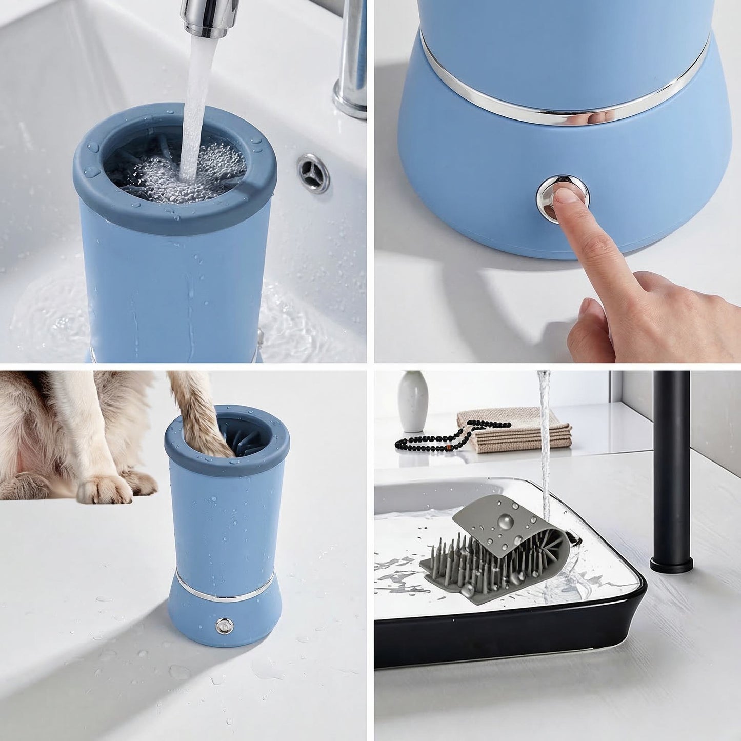 Automatic Dog Paw Cleaner Type-C Rechargeable Portable for Small to Medium Dogs