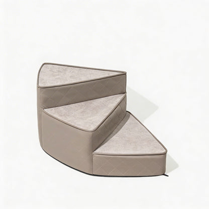 Dog Stairs for Bed, Water-Repellent Faux Leather Pet Steps, Joint-Friendly 2-4 Steps