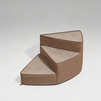 Dog Stairs for Bed, Water-Repellent Faux Leather Pet Steps, Joint-Friendly 2-4 Steps