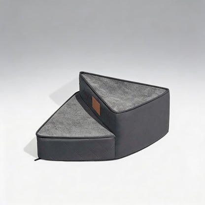 Dog Stairs for Bed, Water-Repellent Faux Leather Pet Steps, Joint-Friendly 2-4 Steps