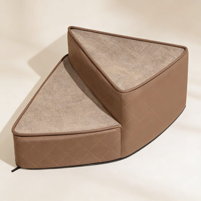 Dog Stairs for Bed, Water-Repellent Faux Leather Pet Steps, Joint-Friendly 2-4 Steps